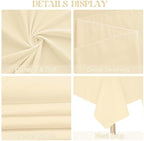 4 Pack Square Table Cloth 52x52 Inch Tablecloth Machine Washable Fabric Polyester Table Cover for Dining, Buffet Parties, Picnic, Events, Weddings Decor（Champagne） - Image 4