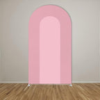 Ripples Arch Backdrop Cover Spandex Background for Baby Birthday Baby Shower Wedding Party Decoration (Pink Ripples,7.2x4ft) - Image 2