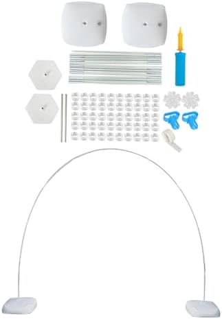 Balloon Arch Kit with Fiber Pole and Water Bags, White by JECOMPRIS