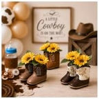 12 PCS Baby Shower Decorations for Table, Cowboys and Cowgirls by AFEWD