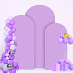 FANPROMS Wedding Arch Cover Set of 3 Lavender Arch Spandex Covers Baby Shower Chiara Arch Backdrop Stand Cover Round Top Stretchy Backdrop 5FT 6FT 7FT Arched Stand Covers for Parties Ornament - Image 6