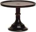 Cake Plate Pastry Tray/Cupcake Stand - Plain & Simple Pattern - American Made - Mosser Glass USA (12", Black Raspberry) by Rosso+Glass