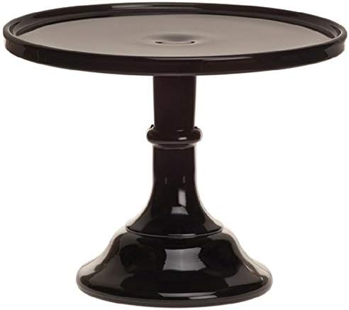Cake Plate Pastry Tray/Cupcake Stand - Plain & Simple Pattern - American Made - Mosser Glass USA (12", Black Raspberry) by Rosso+Glass