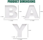 Cardboard Letter Fillable Charcuterie Board Candy Food Tray, 12.2 inch, Baby Shower Party Event Decoration (Baby) - Image 2
