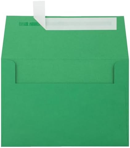 LUXPaper A4 Invitation Envelopes | Peel & Press | 4 1/4" x 6 1/4" | Holiday Green | 80lb. Text | 1,000 Qty by LUXPaper