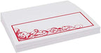 Scribble Vintage Swirl Place Cards, Ruby Red, Set of 60, Pre-cut and Scored - Image 4