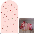 Strawberry Theme Arch Cover Chiara Backdrops Pink Stretchy Arched Stands Covers for Girls Baby Shower Birthday Wedding Decoration(Only Cover) by Aerdce