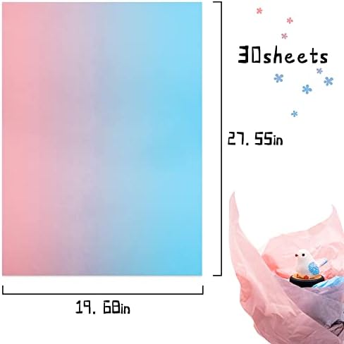 MR FIVE 30 Sheets Pastel Turquoise Tissue Paper Bulk, 20" x 28", Turquoise Tissue Paper for Gift Bags, Crafts, Gift Wrapping - Image 3