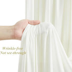 10x10ft Ivory Backdrop Curtains with Lights Photo Drapes Wrinkle Free Fabric Backdrop Curtain for Wedding Birthday Party Baby Shower Bridal Shower Home Party Background Decorations - Image 5
