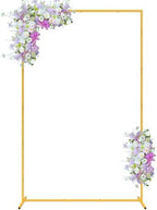 Fomcet Square Backdrop Stand Metal Gold 6.6FT x 4FT Wedding Arch Stand by Fomcet