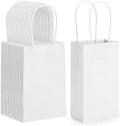 BagDream Mini Gift Bags with Handles 3.5x2.4x6.7 Inch White 100 Bulk Pack by BagDream