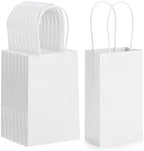 BagDream Mini Gift Bags with Handles 3.5x2.4x6.7 Inch White 100 Bulk Pack by BagDream