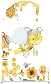 Honey Bee Arch Fabric Covers Honeypot Honeycomb Stretchy Arched Stand Backdrop Cover for Birthday Party Baby Shower Decoration Supplies(Cover+Arch Stand) by Aerdce