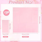 120 Pcs Pink Linen-Feel Paper Napkins with Built-in Flatware Pocket - Image 2