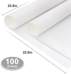 BEISHIDA Floral Wrapping Paper, 100 Pcs Matte, White, Floral Design, Waterproof, for Bouquet, Florist Supplies, Wedding, Graduation - Image 2
