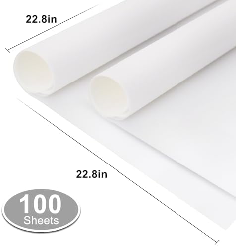 BEISHIDA Floral Wrapping Paper, 100 Pcs Matte, White, Floral Design, Waterproof, for Bouquet, Florist Supplies, Wedding, Graduation - Image 2