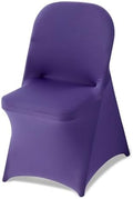 VEVOR Chair Covers, Polyester Spandex Chair Cover, Stretch Slipcovers for Wedding Party Dining Banquet Flat-Front Chair Covers (Purple-c, 50PCS) by VEVOR