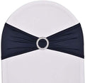 50pcs Navy Blue Spandex Chair Sashes,Durable Workmanship, Stretch Chair Bows for Wedding Party Banquet Event Reception Celebration Baby Shower Birthday Decoration by SweetEasy