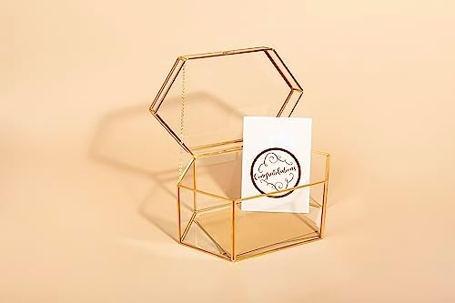Hanna Roberts Card and Gift Holder Glass Cards Box for Weddings, Birthdays, Graduations, Baby and Bridal Showers (Full Opening) - Image 2