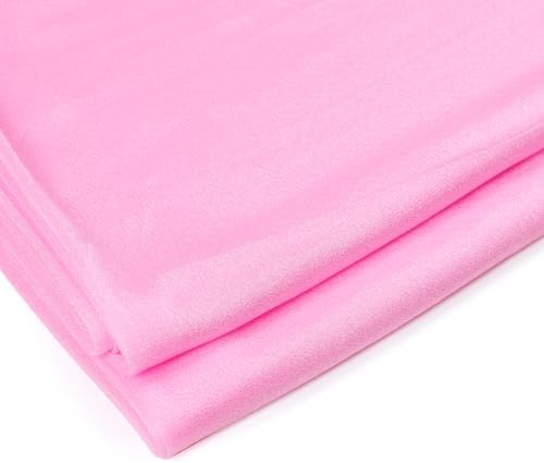 Pack of 15 Yard Chiffon Drapery Fabric, 60" Wide, Multiuse - Bubblegum Pink - Image 4