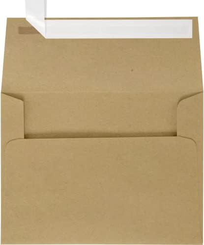 LUXPaper A2 Invitation Envelopes | Peel & Press | 4 3/8" x 5 3/4" | Grocery Bag Brown | 70lb. Text | 250 Qty by LUXPaper