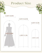 Wedding Arch, Metal Arch Backdrop Stand, White, 6FT, 5FT, 4FT - Image 2
