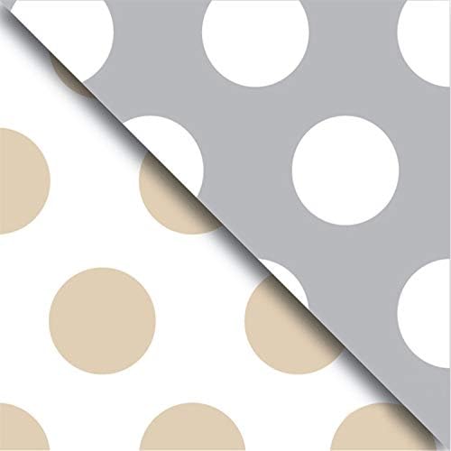 Jillson Roberts Gift Wrapping Paper, Two-Sided Gold & Silver Dot (6 Jumbo Rolls 10ft x 30in) by JillsonRoberts