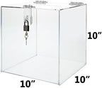 Marketing Holders Clear Ballot Suggestion Box and Lock 10" x 10" Without Header Sign Great for Shows and Expos Lot of 1 - Image 2