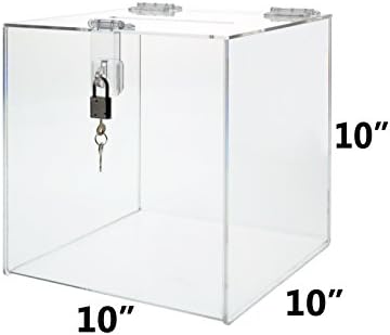Marketing Holders Clear Ballot Suggestion Box and Lock 10" x 10" Without Header Sign Great for Shows and Expos Lot of 1 - Image 2
