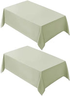 VidaFete Classic Series 2 Pack 90 * 132inch Sagegreen Rectangle Tablecloth by VidaFete