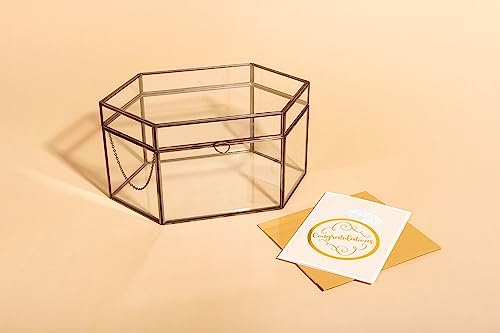 Hanna Roberts Card and Gift Holder Glass Cards Box for Weddings, Birthdays, Graduations, Baby and Bridal Showers (Black, Full Opening) - Image 2