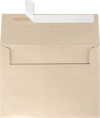 LUXPaper A7 Invitation Envelopes | Peel & Press | 5 1/4" x 7 1/4" | Taupe Metallic | 80lb. Text | 1,000 Qty by LUXPaper