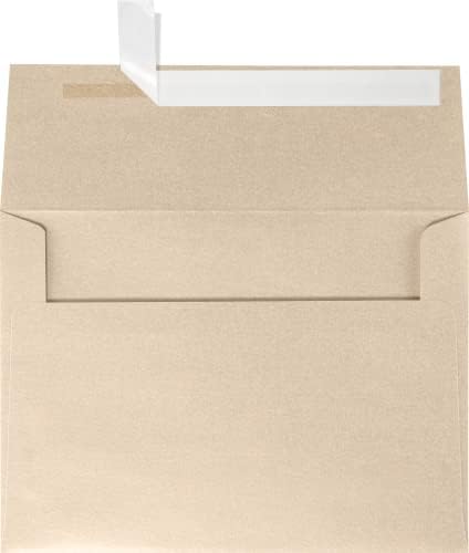 LUXPaper A7 Invitation Envelopes | Peel & Press | 5 1/4" x 7 1/4" | Taupe Metallic | 80lb. Text | 1,000 Qty by LUXPaper