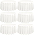 Showgeous 120 Inch Ivory Round Tablecloths, Polyester Table Covers by Showgeous