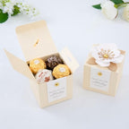 FEIYI 20 PCS Favor Boxes, Champagne Candy Boxes 2.55x2.55x2.55 - Image 3