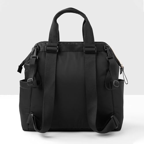 Skip Hop Diaper Bag Backpack: Mainframe Large Capacity Wide Open Structure with Changing Pad & Stroller Attachement, Black with Gold Trim, 14.25x6.25x14.75 Inch (Pack of 3) - Image 2