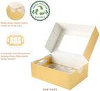 25 Gold Cupcake Boxes 6 Count with Window, Cupcake Containers - Image 5