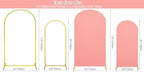 7.2FT, 6FT Wedding Arch Stand and Matching Dusty Rose Spandex Fitted Backdrop Cover Set, Round Top Chiara Stands for Birthday Party Baby Shower Decor (Dusty Rose) - Image 2