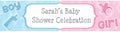 5ft Personalized Gender Reveal Decorations Party Banner by JustCandy
