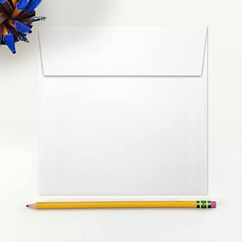 LUXPaper Square Invitation Envelopes | Peel & Press | 6 1/4" x 6 1/4" | White Linen | 80lb. Text | 250 Qty - Image 4