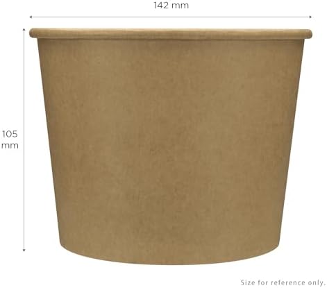 Karat Double Poly Lined Paper Soup Containers - Leak-Proof Food Storage for Hot or Cold Meals - Ideal for Ice Cream, Soup, Salad - Case of 600 (32oz) - Image 5