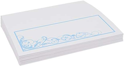 Scribble Vintage Swirl Place Cards, Light Blue, Set of 150, Pre-cut and Sco - Image 4
