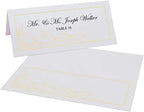 Scribble Vintage Swirl Place Cards, Ivory, Set of 60, Pre-cut and Scored - Image 2