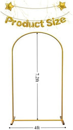 LANGXUN Gold Metal Arch Backdrop Stand Set, 7.2ft / 6.6ft / 6ft Balloon Arch Frame for Wedding Birthday Party Baby Shower Graduation Anniversary Decoration, Thickened Steel Tube (7.2ft 1 pc) - Image 2