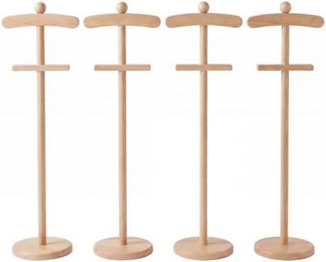 Bucherry 4 Pack Baby Clothes Display Stand Wooden Baby Shower Clothes Rack by Bucherry