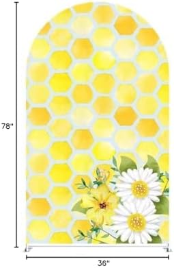 Honey Bee Arch Stretchy Covers for Birthday Party Decoration Honeycomb Flower Arched Stand Cover Baby Shower Favors Props(Cover+Arch Stand) - Image 7