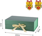 Large Gift Boxes with Lids 5 Pcs 13X9X4 In Green Magnetic Gift Box Large - Image 3