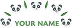 Oliver's Labels Premium Name Wall Decals - Matte Finish Personalized Wall Art for Kids' Rooms & Nurseries (Panda) by Oliver%27s+Labels