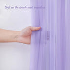 10×10ft Purple Tulle Backdrop Curtain with Lights String for Parties, Sheer Photo Curtain Backdrop Drapes for Wedding Party Photography Backgrounds - Image 4
