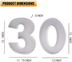 15in Cardboard Number Shape Box Fillable Tray, Food Charcuterie Board, Cupcake Sweet Party Decor (Number 30) - Image 3